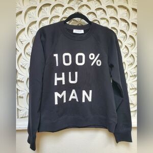NWOT Everlane 100% Human Heavyweigt Sweatshirt Large Black & White